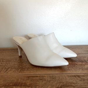 RAYE White Cuba Kitten Heels